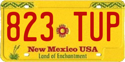 NM license plate 823TUP