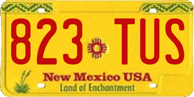 NM license plate 823TUS