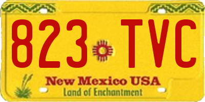 NM license plate 823TVC