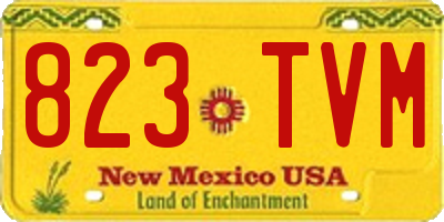 NM license plate 823TVM