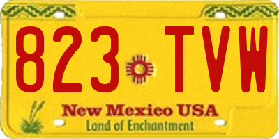 NM license plate 823TVW