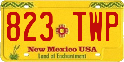 NM license plate 823TWP