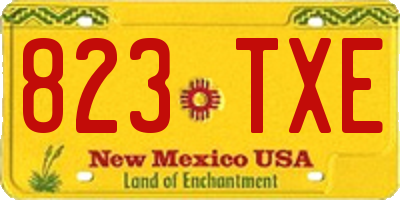 NM license plate 823TXE