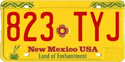 NM license plate 823TYJ