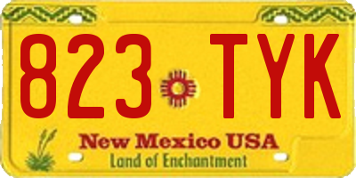 NM license plate 823TYK