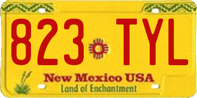 NM license plate 823TYL