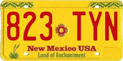 NM license plate 823TYN