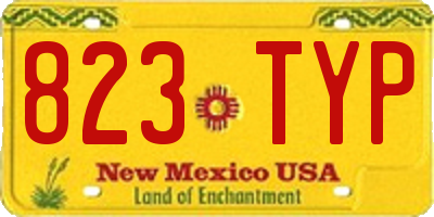 NM license plate 823TYP