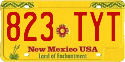 NM license plate 823TYT