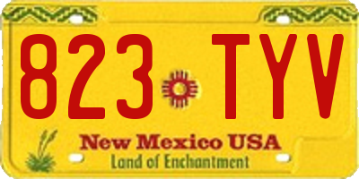 NM license plate 823TYV
