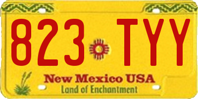 NM license plate 823TYY