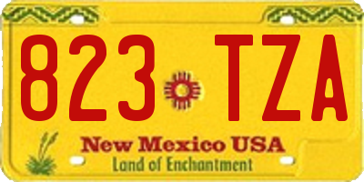 NM license plate 823TZA