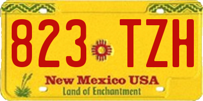 NM license plate 823TZH