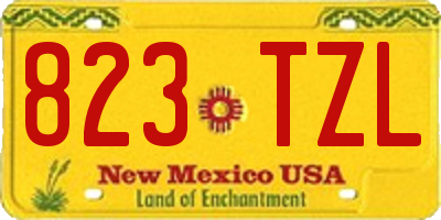 NM license plate 823TZL