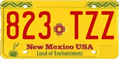 NM license plate 823TZZ