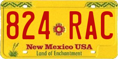 NM license plate 824RAC