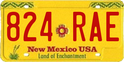 NM license plate 824RAE