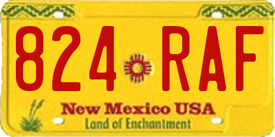 NM license plate 824RAF