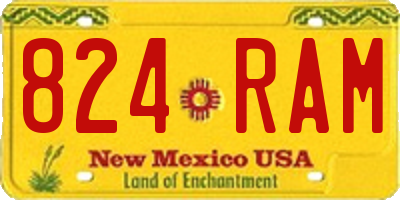 NM license plate 824RAM