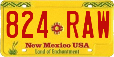 NM license plate 824RAW
