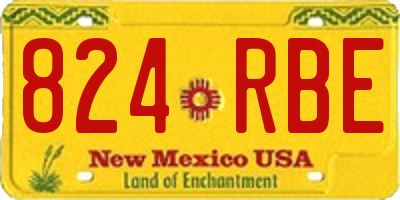NM license plate 824RBE