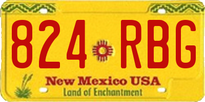 NM license plate 824RBG