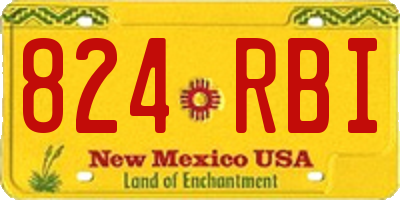 NM license plate 824RBI