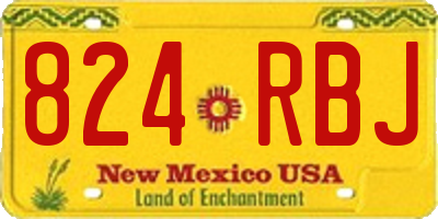 NM license plate 824RBJ