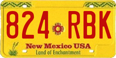 NM license plate 824RBK