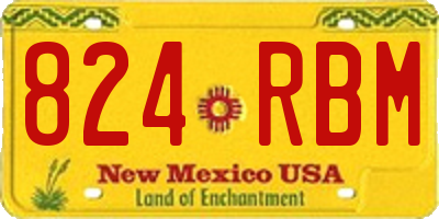 NM license plate 824RBM