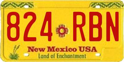 NM license plate 824RBN