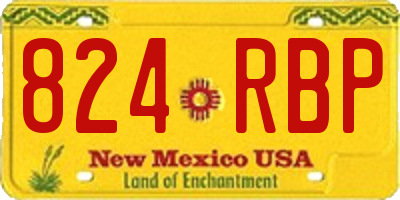 NM license plate 824RBP