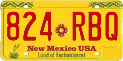 NM license plate 824RBQ