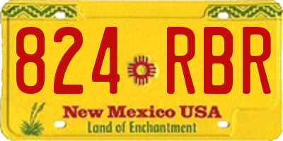 NM license plate 824RBR