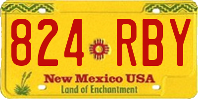 NM license plate 824RBY