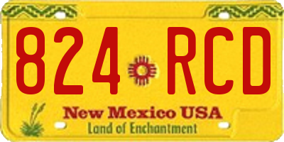 NM license plate 824RCD
