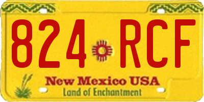 NM license plate 824RCF