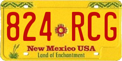 NM license plate 824RCG