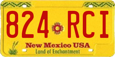 NM license plate 824RCI
