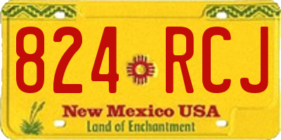NM license plate 824RCJ