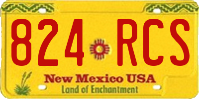 NM license plate 824RCS