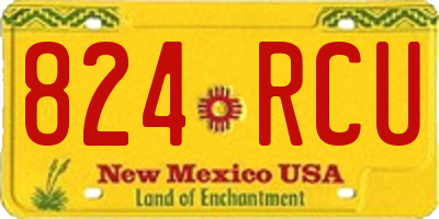 NM license plate 824RCU