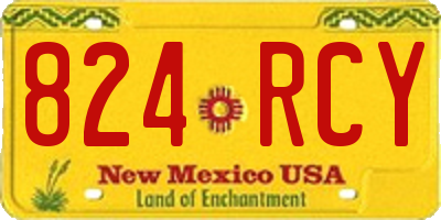 NM license plate 824RCY