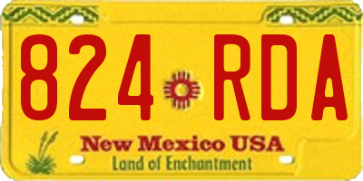 NM license plate 824RDA