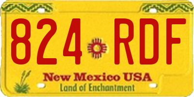 NM license plate 824RDF