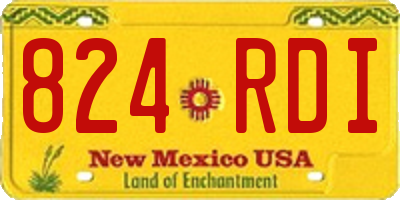 NM license plate 824RDI