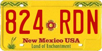 NM license plate 824RDN