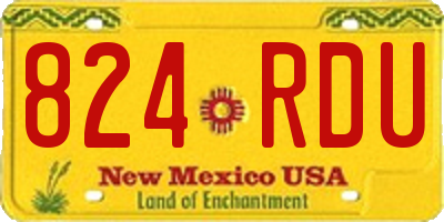 NM license plate 824RDU