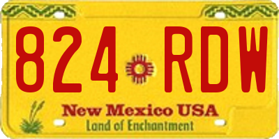 NM license plate 824RDW