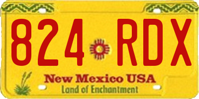NM license plate 824RDX